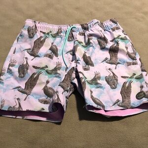Psycho Tuna Pelican Print Volleyball Swim Shorts Adult XL
